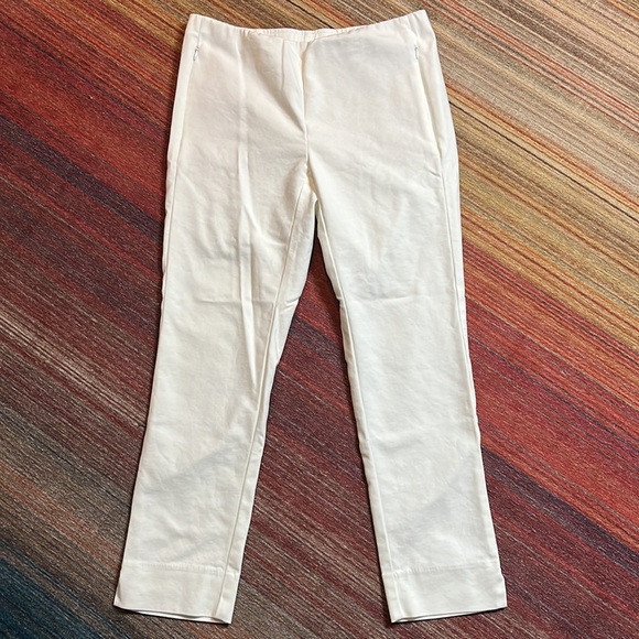 J.Jill Essential Cotton-Stretch White Pants - Picture 1 of 10